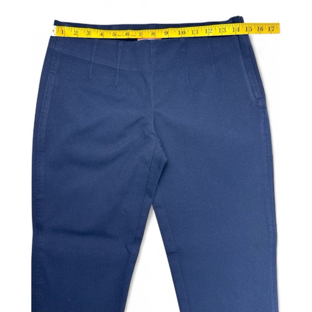 Lilly Pulitzer Blue Cotton Pants โ Faux Darts โ Side Zip โ Style 63423 โโ Size 4 - Picture 6 of 16